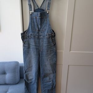 Madewell The '90s Straight Overalls in Fawnbrook Wash